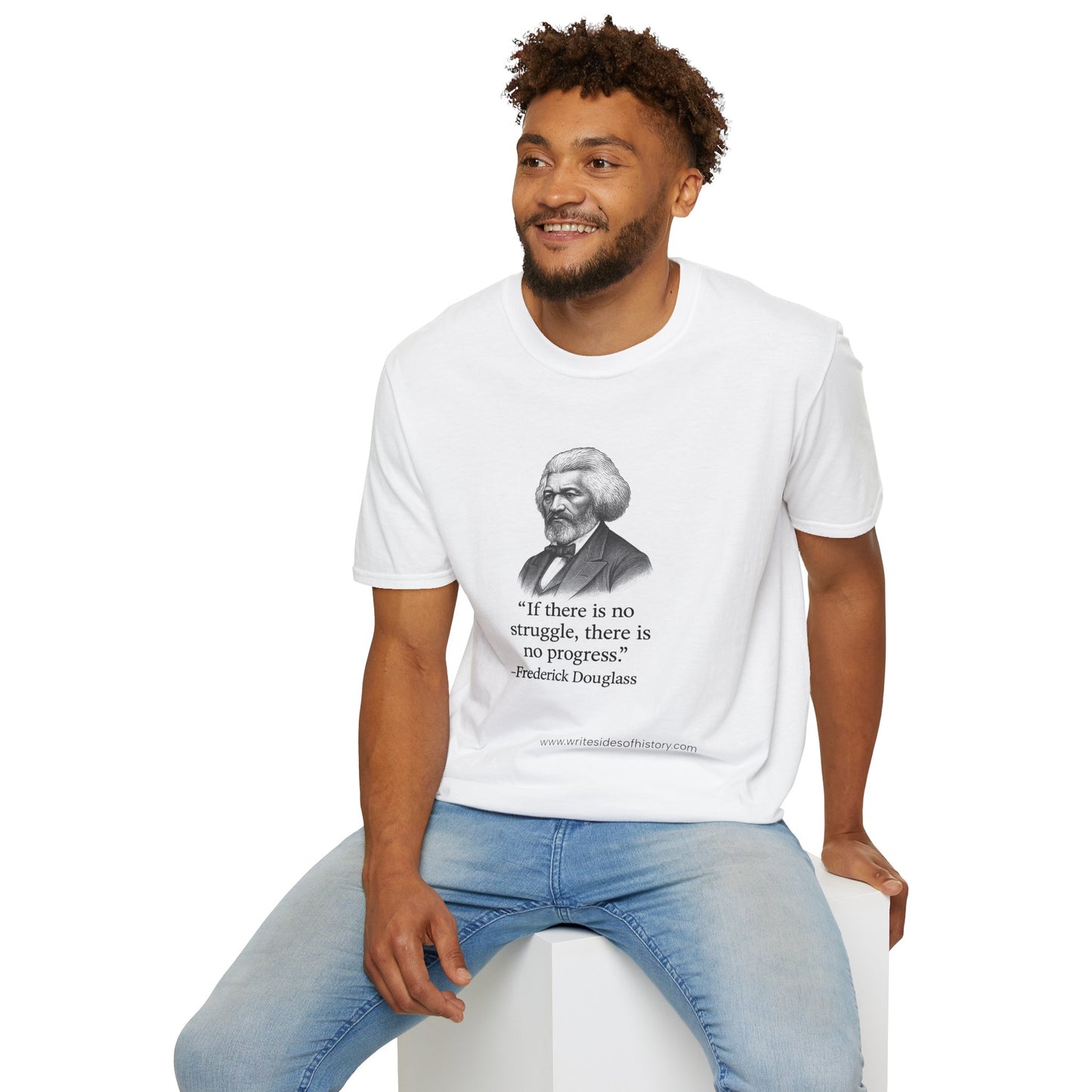 Inspirational Quote T-Shirt: Empowering Apparel for Activists, Gifts, Motivation, History Enthusiasts, Frederick Douglass Shirt