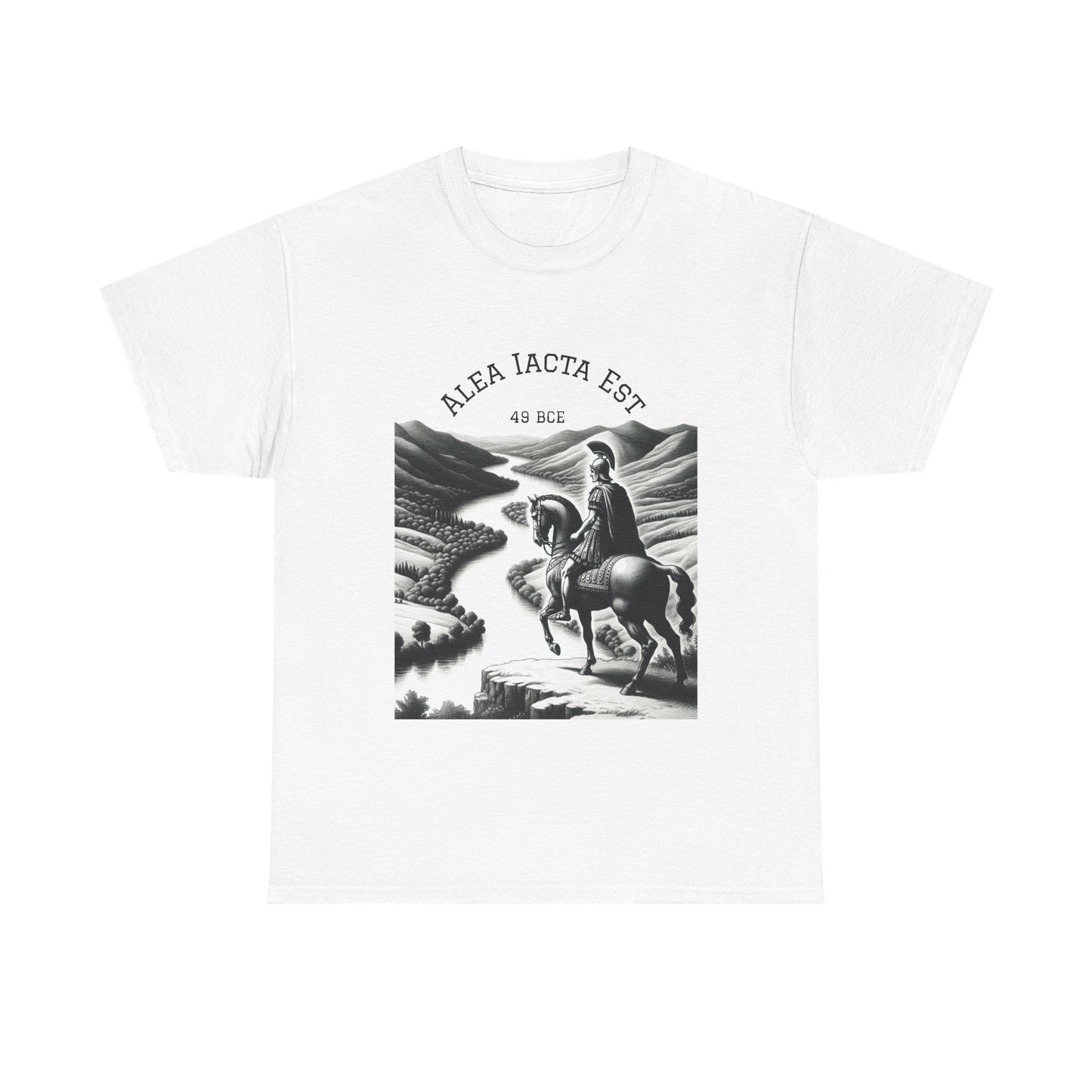 Caesar crossing the Rubicon - Alea Iacta Est - Unisex Heavy Cotton Tee