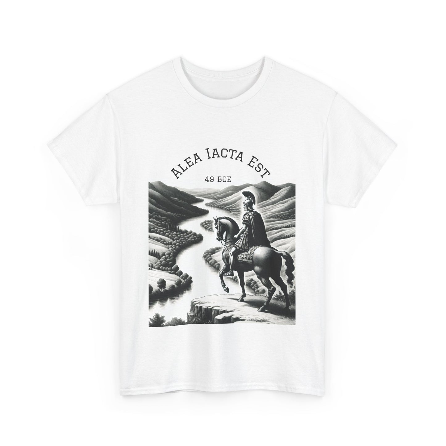 Caesar crossing the Rubicon - Alea Iacta Est - Unisex Heavy Cotton Tee