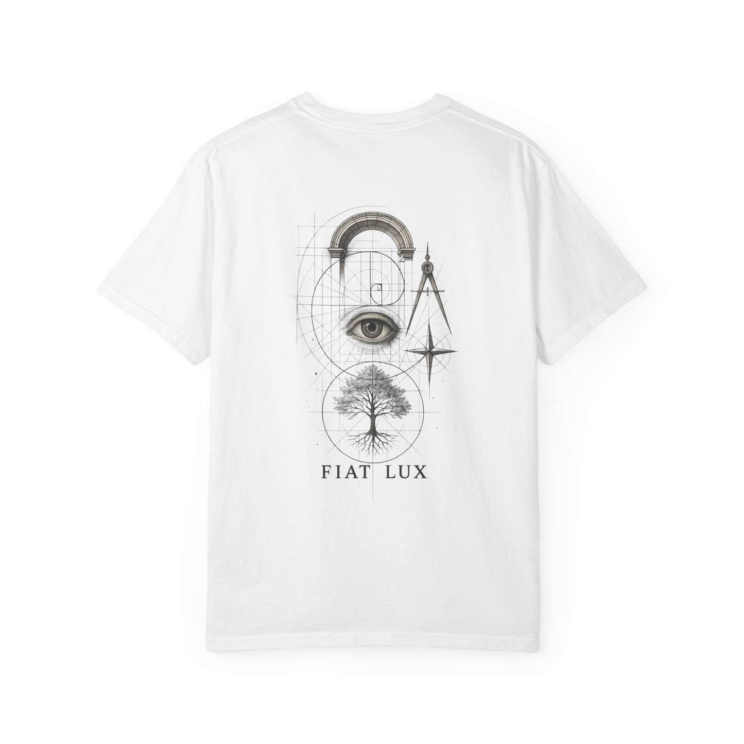 Fiat Lux Unisex T-Shirt with Divine Elements, nature-inspired tee, astrology shirt, graphic cotton t-shirt, eco-friendly [...]