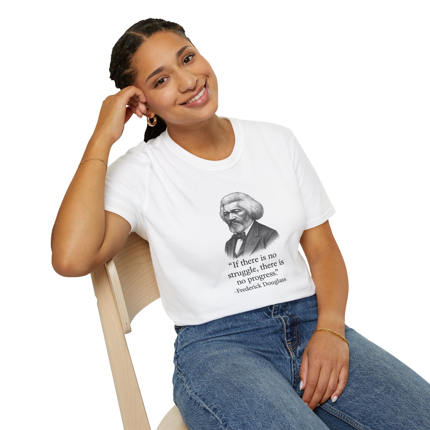 Inspirational Quote T-Shirt: Empowering Apparel for Activists, Gifts, Motivation, History Enthusiasts, Frederick Douglass Shirt