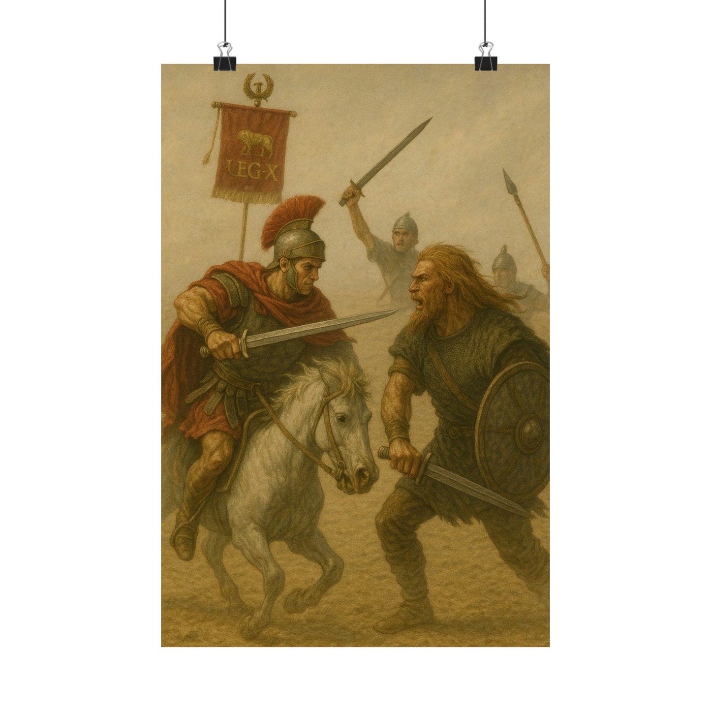 Epic Historical Battle Matte Posters, Wall Art, Home Decor, Gift for History Lovers, Classroom Decor, Roman Warfare Art