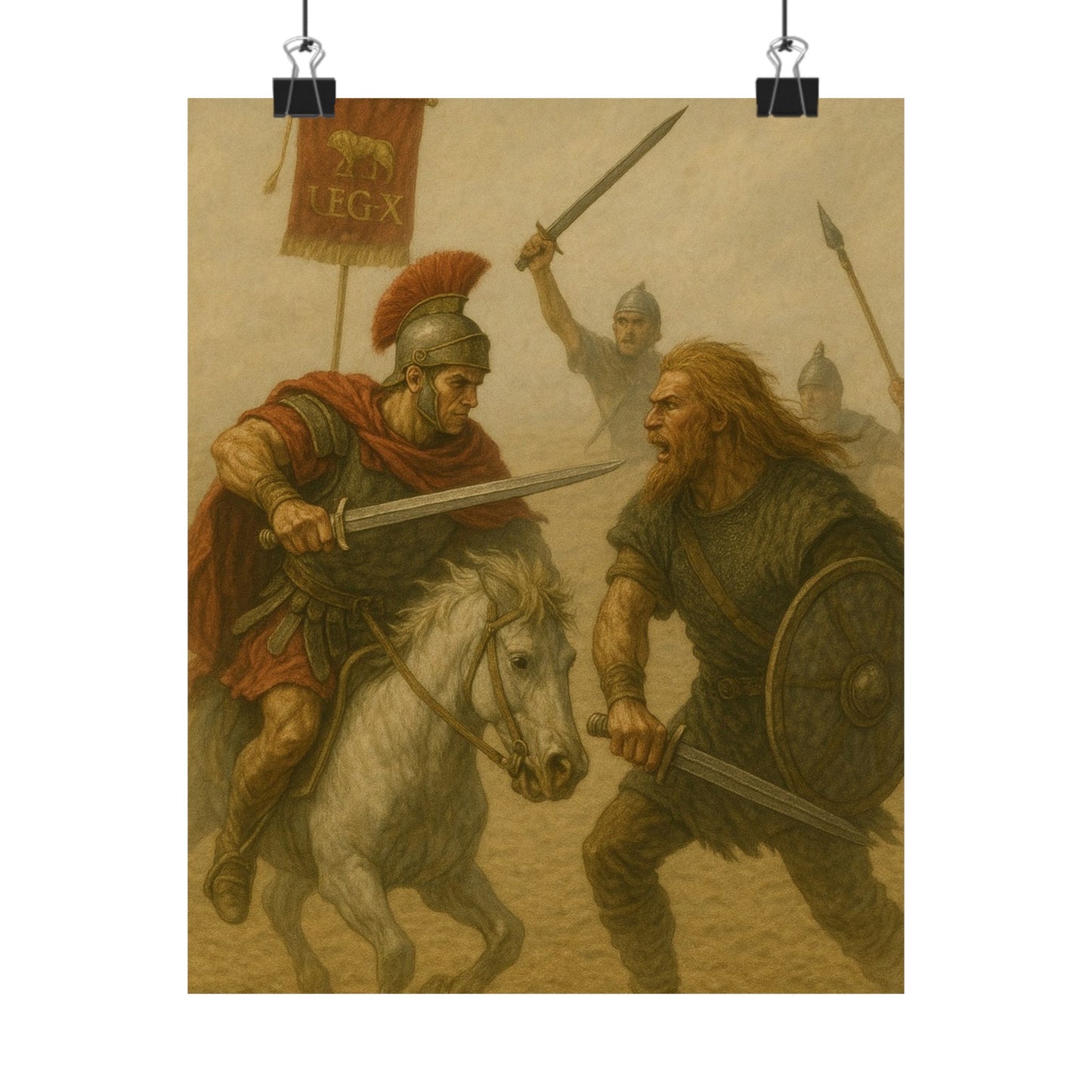 Epic Historical Battle Matte Posters, Wall Art, Home Decor, Gift for History Lovers, Classroom Decor, Roman Warfare Art